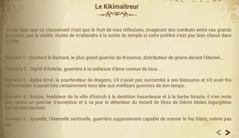 quête Au-delà de la gloire