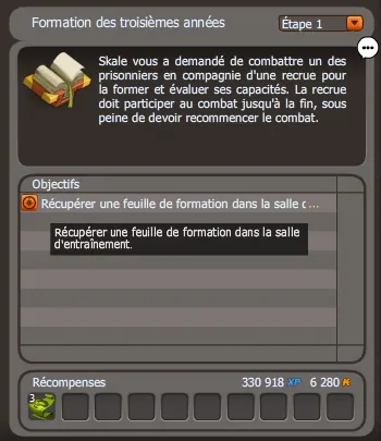 Formation des troisièmes années dofus