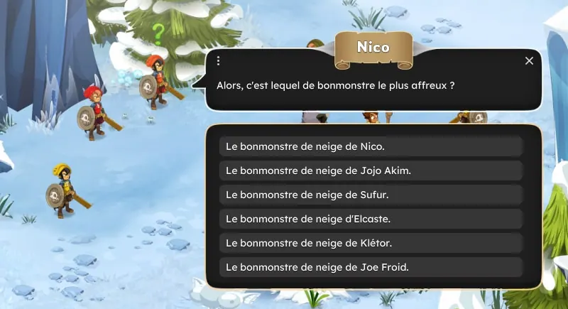 quête Bonmonstres de neige