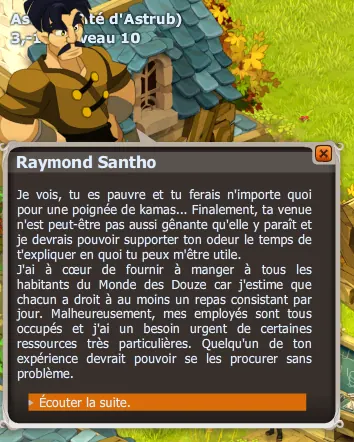 quete Nourir la plèbe dofus