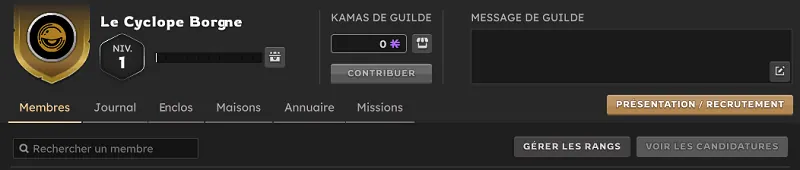 Les guildes dofus