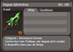 dagues éphémères dofus