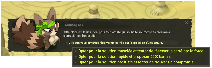 quête Au nom de l'Art dofus