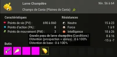 grande peau de larve champêtre
