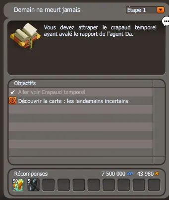 quête Demain ne meurt jamais