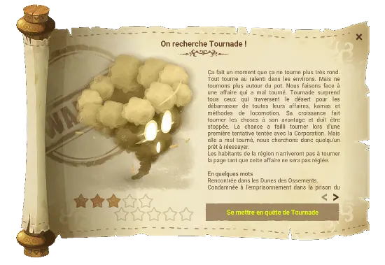 On recherche Tournade dofus