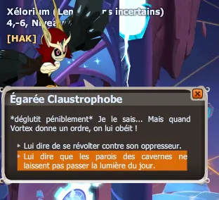 égarée claustrophobe