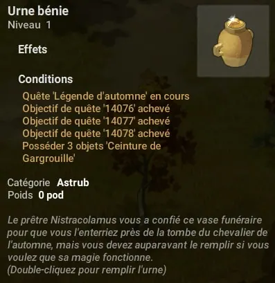 quête Légende d'automne