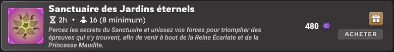 raid Sanctuaire des Jardins éternels