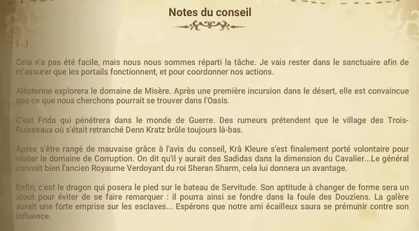 quête Les quatre volontés