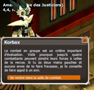Stage de combat improvisé