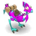 Dragodinde Turquoise et Orchidée