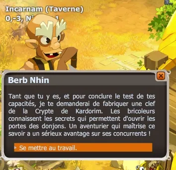 quête Le choix des armes dofus