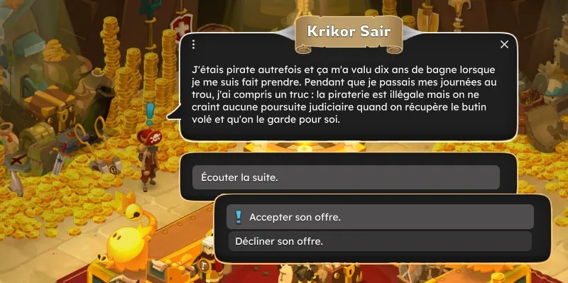 quête Chasse au trésor des pirates