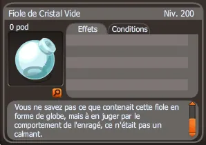 fiole de cristal vide