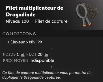 filet de capture dragodinde dofus