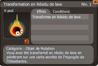 transformation en résidu de lave