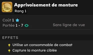 sort apprivoisement monture