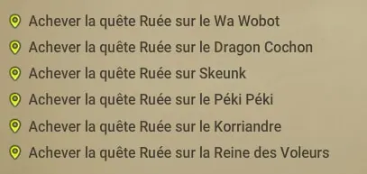 quête Ruée sur les vilains
