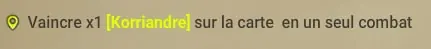 quête Ruée sur le Korriandre