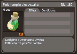 fiole remplie d'eau-suaire