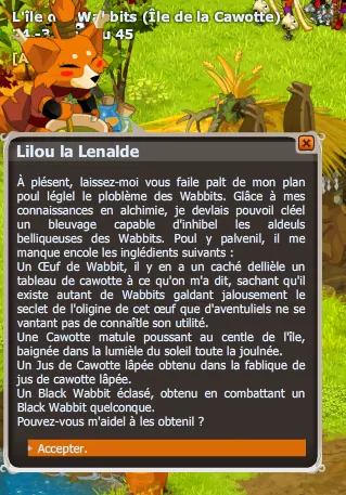 quête Faites l'amour pas la guerre