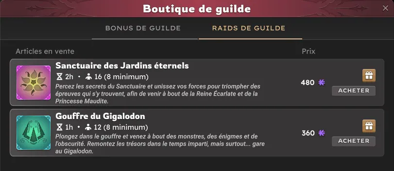 guide guildes dofus