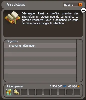 quête Prise d'otages dofus