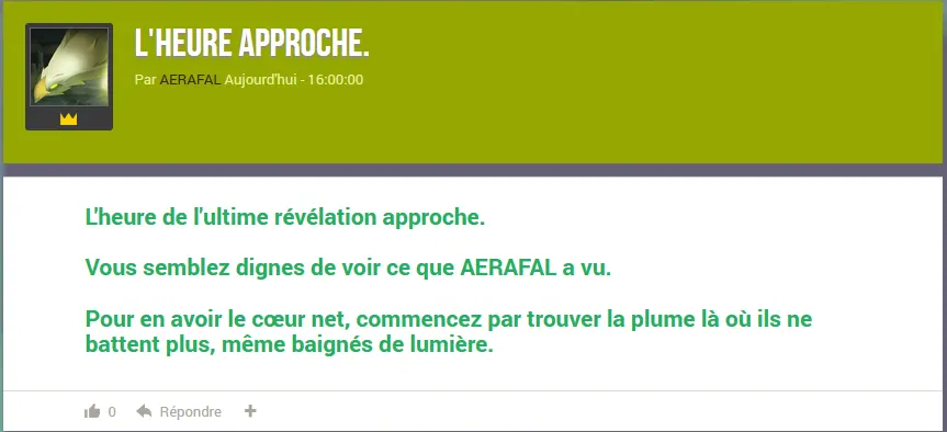 Les Auspices d'Aerafal dofus