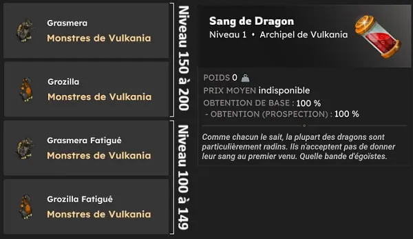 quête Prise de sang dofus