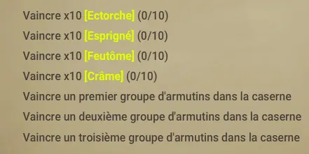 quête La garde meurt mais ne se rend pas