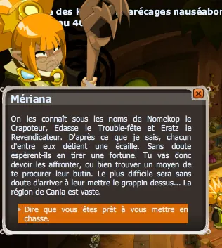 quête Les bandits de Cania dofus