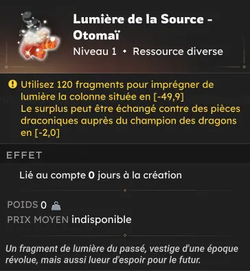 Saison Ivoire dofus lumière de la source otomaï