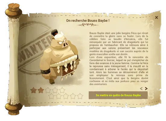 On recherche Bouss Baybe dofus