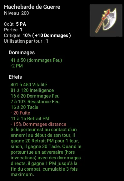 Présentation de la màj 2.72 hachebarde de guerre
