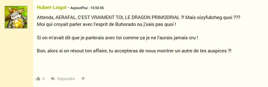 Les Auspices d'Aerafal dofus