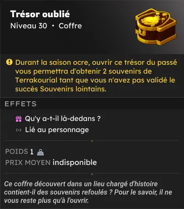 Saison Ocre dofus souvenir