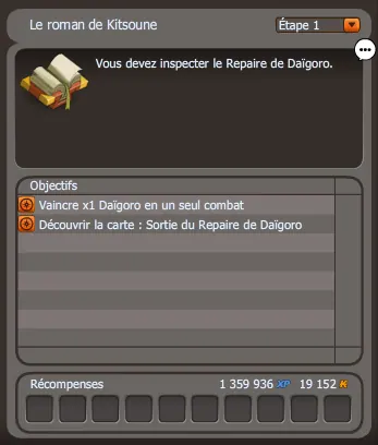 quete Le roman de Kitsoune dofus