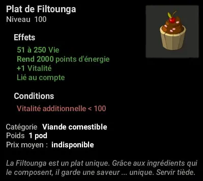 plat de filtounga quête Ça est frugal une fois