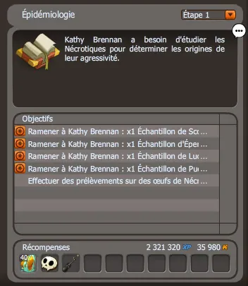 Épidémiologie dofus