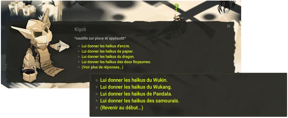 quête Tant de mots et si peu de temps