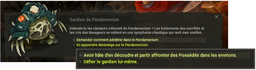 Quêtes du Pandamonium dofus