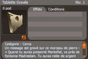 tablette gravée dofus