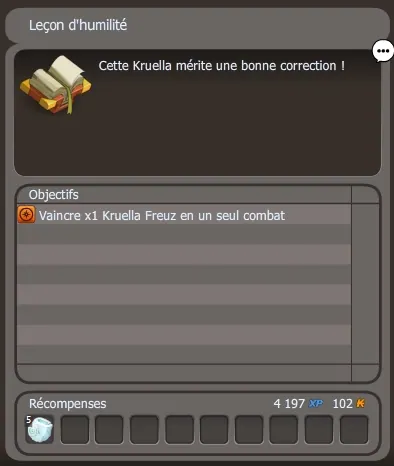 quete Leçon d'humilité