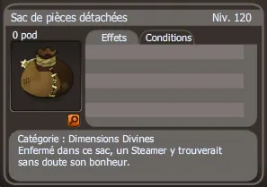 sac de pièces détachées