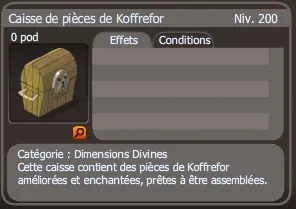 caisse de pièces de koffrefor