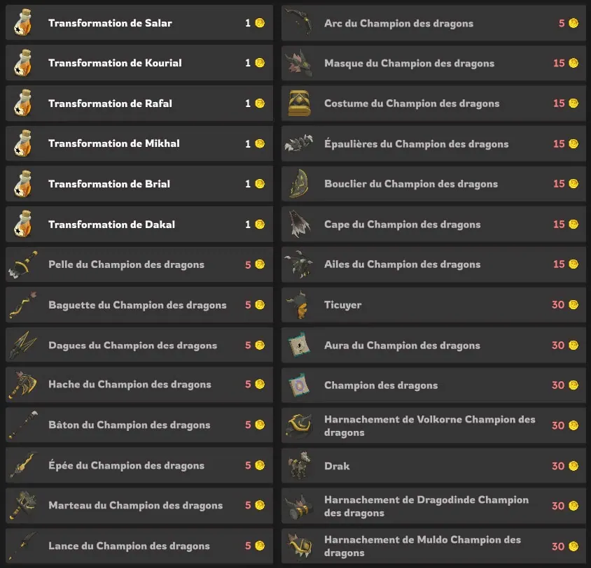 Les Auspices d'Aerafal dofus