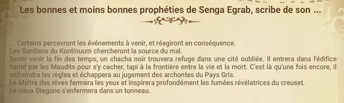 quête L'avis de la Mort
