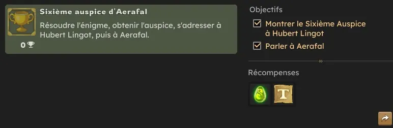 Les Auspices d'Aerafal dofus
