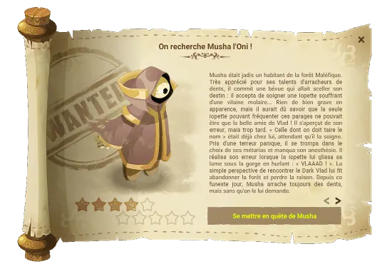 Avis de recherche Musha l'Oni